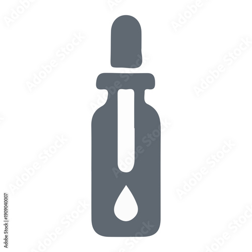 Dropper bottle icon vector silhouette