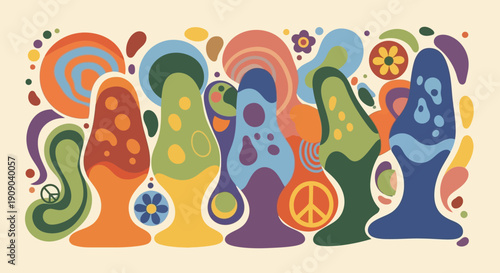 Retro Lava Lamps with Groovy 70s Style Design