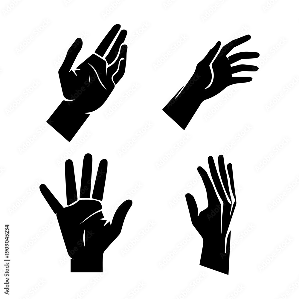 Obraz premium set of hands vector