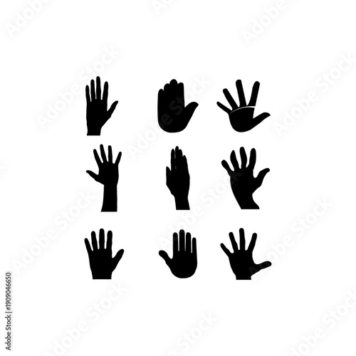 vector hand prints