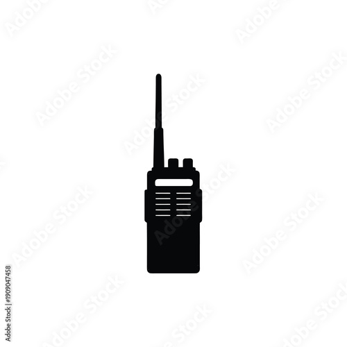 Walkie Talkie Silhouette - Vector Icon for Communication and Radio
