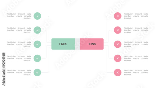 Pros And Cons Comparison Infographic Template Design