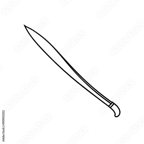 Simple line drawing of a safety pin in closed position