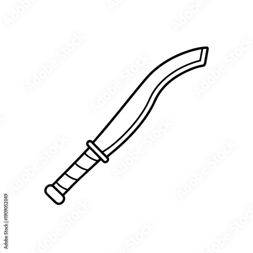 Simple line drawing of a utility knife with a retractable blade