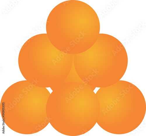 Orange fruit art icon 