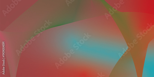 azure and light coral abstract shape grainy gradient background on black backdrop with noisy texture for wide banner poster and header design