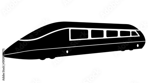 bullet train,High  speed  train black silhouette vector