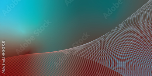 Red and Dark Cyan abstract grainy gradient background with black noisy texture