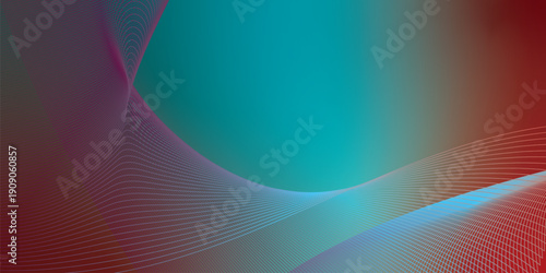 Red and Dark Cyan abstract grainy gradient background with black noisy texture