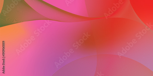 Deep pink and red abstract grainy gradient background with black backdrop and noisy texture for wide banner poster and header design