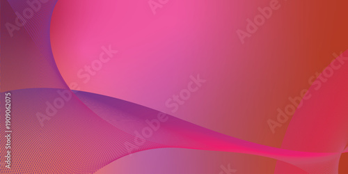 Deep pink and red abstract grainy gradient background with black backdrop and noisy texture for wide banner poster and header design
