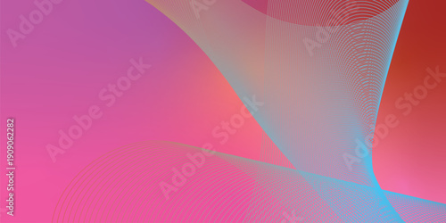 Deep pink and red abstract grainy gradient background with black backdrop and noisy texture for wide banner poster and header design