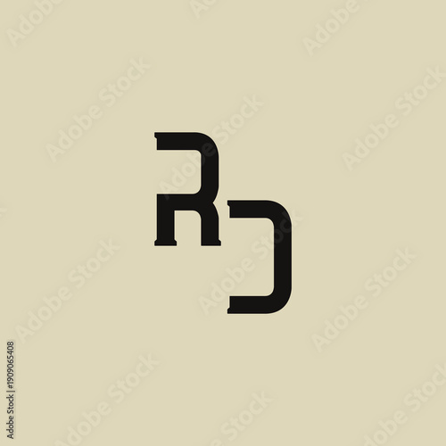 RD Abstract Initial Logo. Clean, high-contrast typography suitable for branding, identity, and corporate design. Ideal for logos, signage, and minimalist graphic projects.