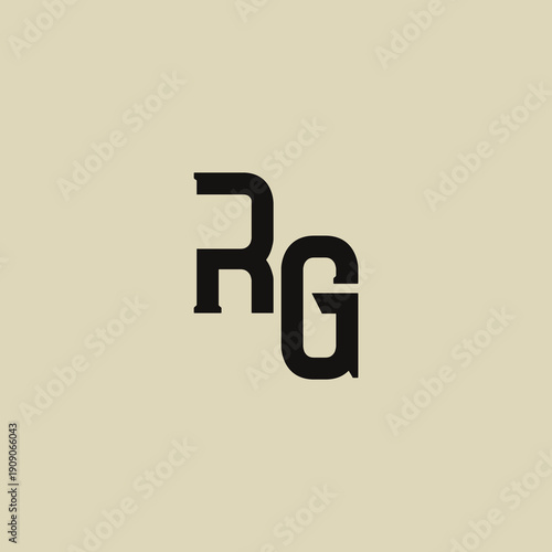 RG Abstract Initial Logo. Clean, high-contrast typography suitable for branding, identity, and corporate design. Ideal for logos, signage, and minimalist graphic projects.