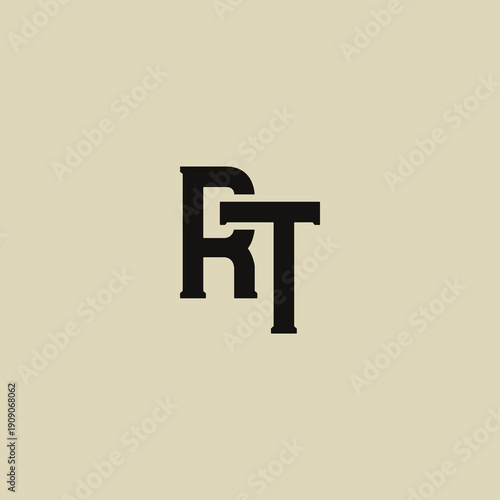 RT Abstract Initial Logo. Clean, high-contrast typography suitable for branding, identity, and corporate design. Ideal for logos, signage, and minimalist graphic projects.
