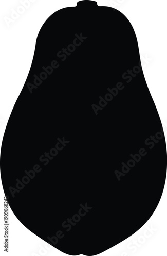 silhouette papaya fruit icon isolated on white background vector design