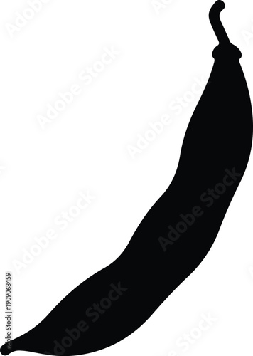 silhouette simple black hot chili pepper icon for spicy food vector design