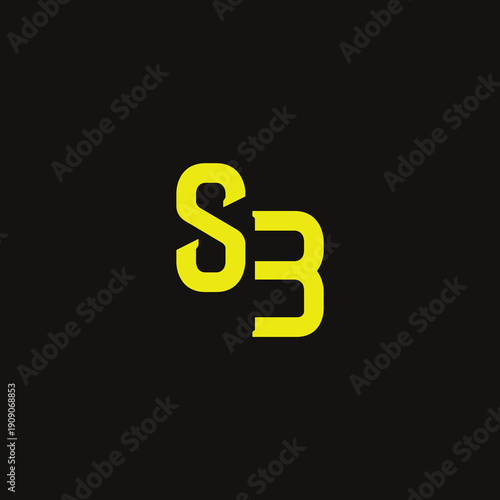 SB Abstract Initial Logo. Clean, high-contrast typography suitable for branding, identity, and corporate design. Ideal for logos, signage, and minimalist graphic projects.
