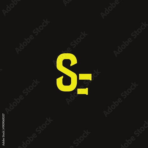 SF Abstract Initial Logo. Clean, high-contrast typography suitable for branding, identity, and corporate design. Ideal for logos, signage, and minimalist graphic projects.