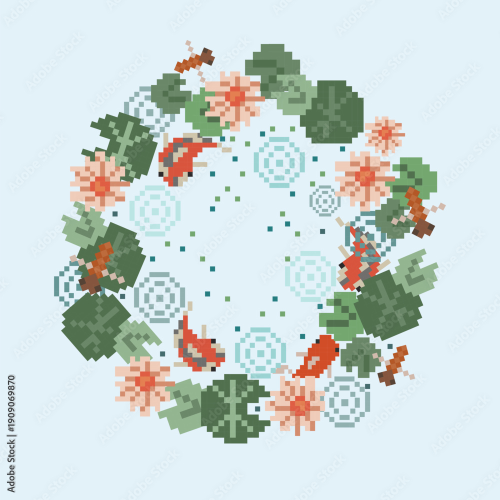 Obraz premium Cross stitch pastel geometric abstract embroidery seamless on beige background pattern. Perfect geometry decorative design for fabric, clothing, background, wallpaper, ceramic, mosaic, interior, decor