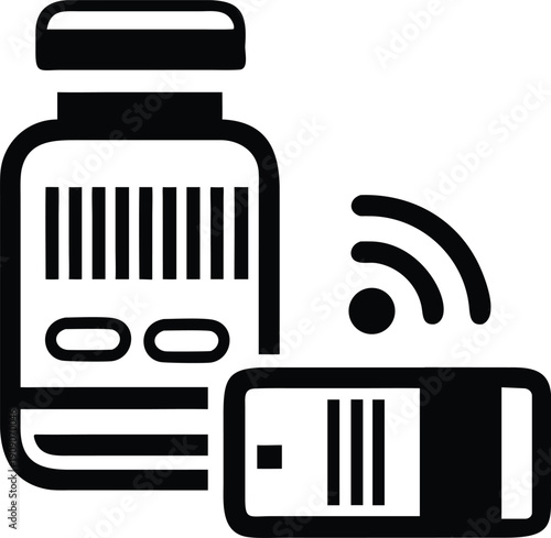 Modern Medicine Pills and Prescription Healthcare Vector Icon Set