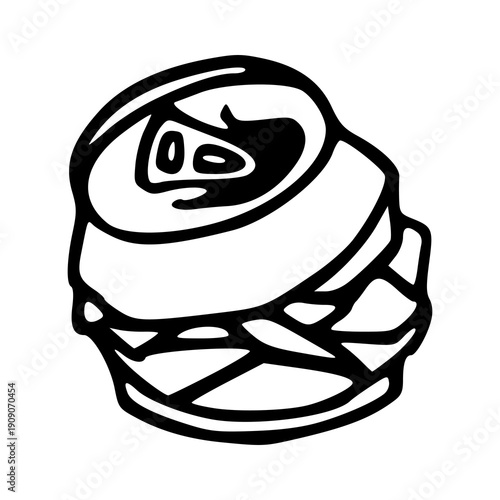 crumpled aluminum beverage can illustration