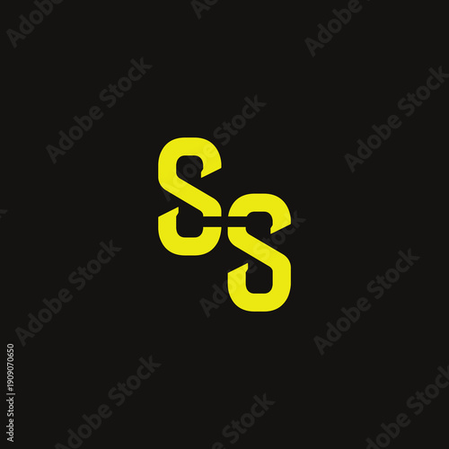SS Abstract Initial Logo. Clean, high-contrast typography suitable for branding, identity, and corporate design. Ideal for logos, signage, and minimalist graphic projects.