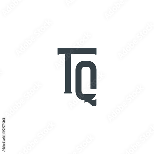 TQ Abstract Initial Logo. Clean, high-contrast typography suitable for branding, identity, and corporate design. Ideal for logos, signage, and minimalist graphic projects.