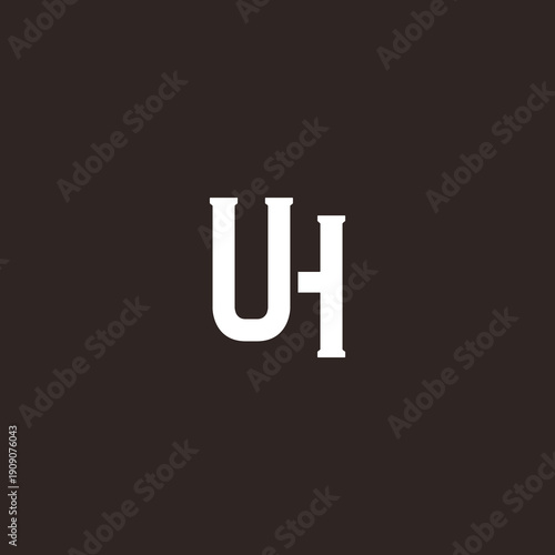 UH Abstract Initial Logo. Clean, high-contrast typography suitable for branding, identity, and corporate design. Ideal for logos, signage, and minimalist graphic projects.