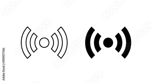 WiFi Signal Icon Set Vector – Wireless Network Connection Symbol Design