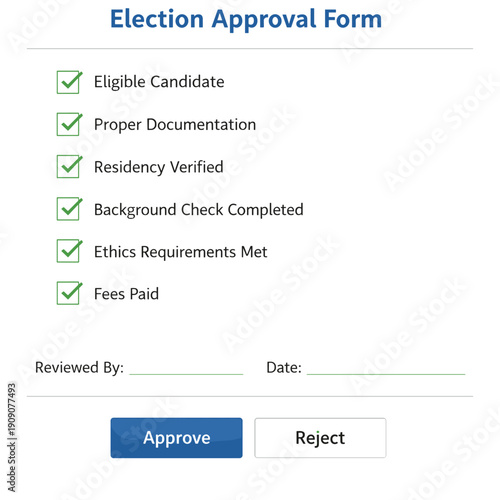 Election Approval Form for Candidates