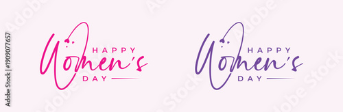 International Happy Women's Day logo, happy women's day, love vector logo design template