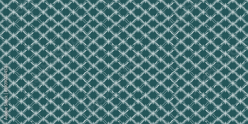 Dark teal starburst lattice pattern vector illustration geometric diamond grid background for modern branding projects creative digital assets textile design elegant repeat texture