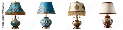 Wallpaper Mural Ornate Table Lamps with Shade on White Background Torontodigital.ca