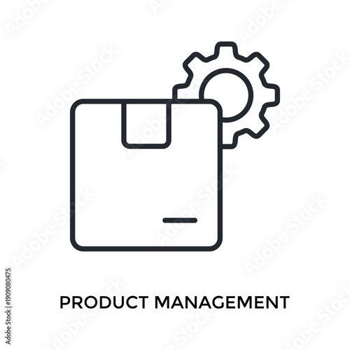Product Management Icon Outline Style. Vector Illustration For Graphic Design