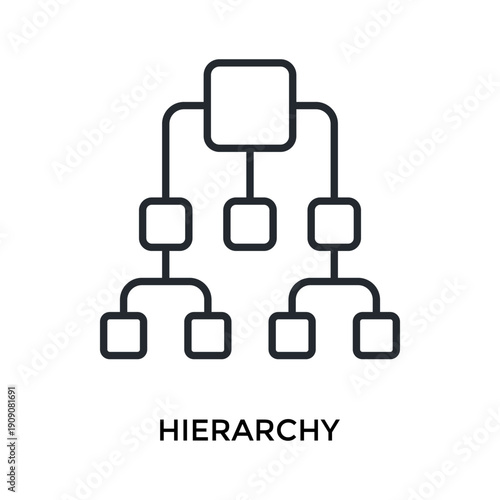 Hierarchy Icon Outline Style. Vector Illustration For Graphic Design
