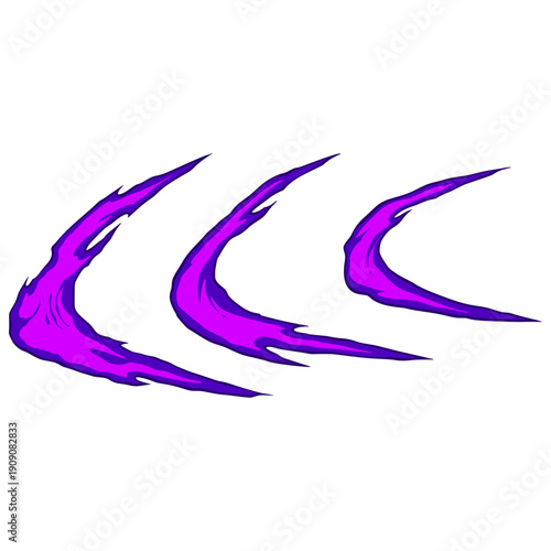 Purple Stripes Fire Element Illustration 