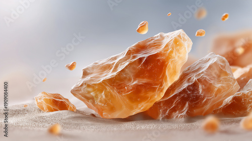 Ambergris perfume ingredient concept.