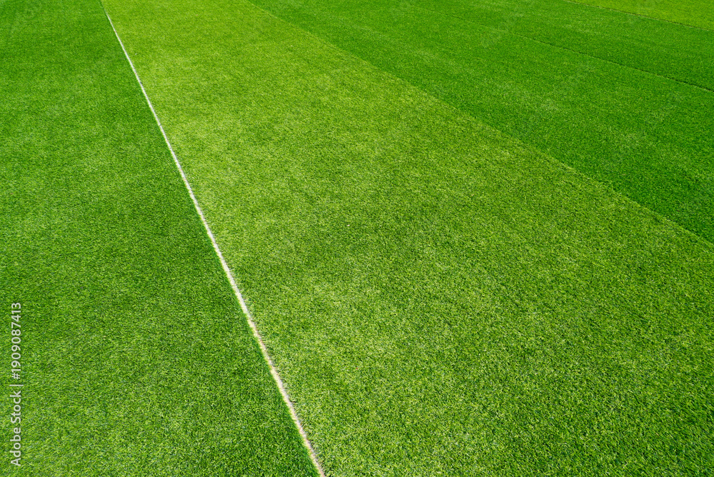 Obraz premium Artificial grass field. Green turf