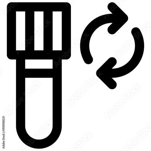 Frequent testing. Editable stroke vector icon.