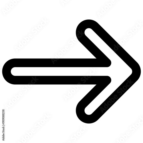Next, arrow pointing right. Editable stroke vector icon.