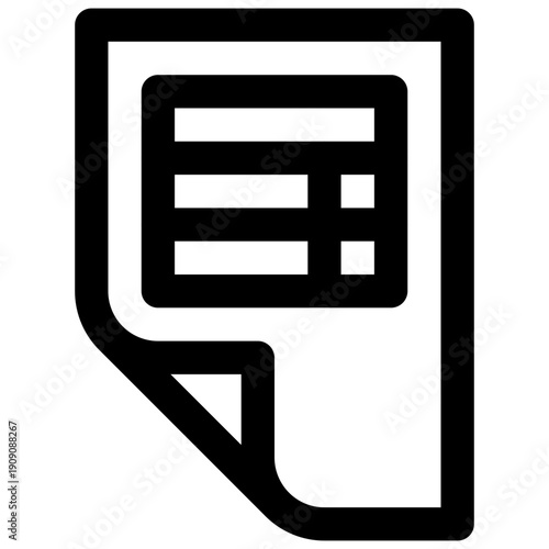 Spreadsheet. Editable stroke vector icon.