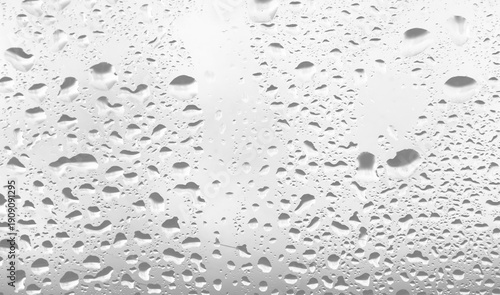 Foto Water rain or shower drops seamless border isolated on transparent background
