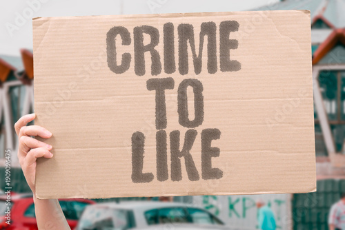 Fotografi "Crime To Like" Social engagement illegal act