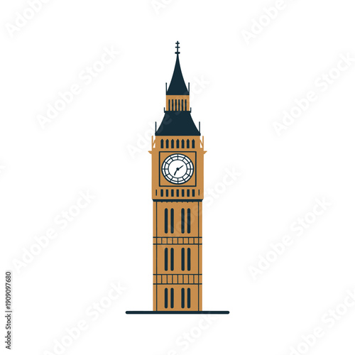 An illustration of the iconic Big Ben clock tower in London