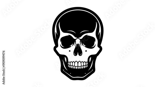 Human Skeleton Skull Icon Vector
