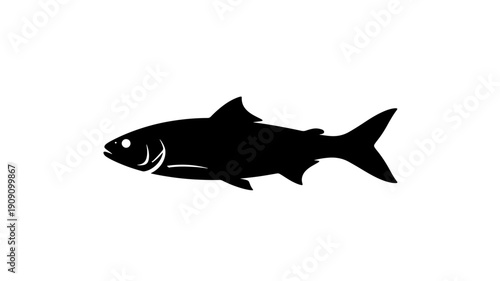 Aquatic Fish Animal Silhouette Vector Illustration