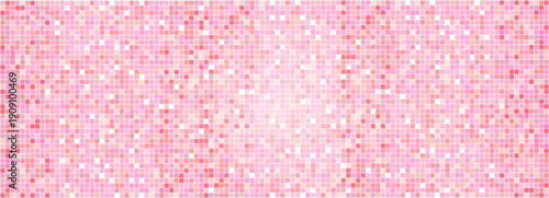 Disco pink sequin gold rose sparkle mosaic background. Retro glam disco ball shine and glitter texture bg. Shining halftone wallpaper, pop up sparkling glitter backdrop
