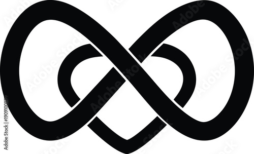 Intertwined Infinity Heart Symbol