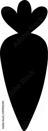 silhouette of a carrot